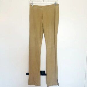 Ralph Lauren Black Label vintage tan 100% hair sheep leather suede pants 2 retro